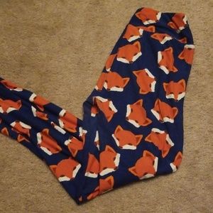 Fox Print Lularoe OS leggings